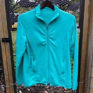 Neon Buddha green lightweight long sleeve cotton blend yoga top size S